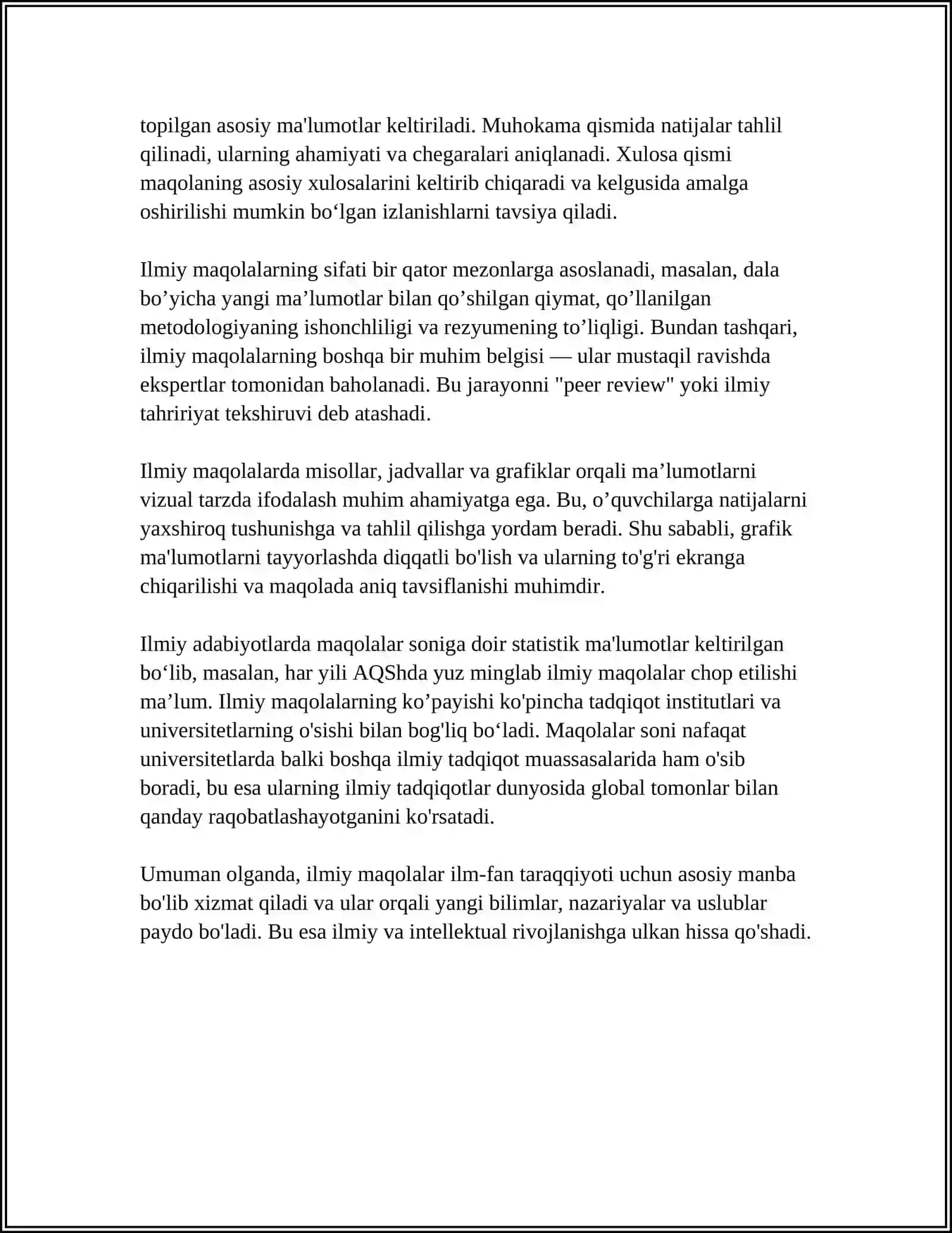 ILMIY MAQOLA TURLARI VA TAHLILI 4