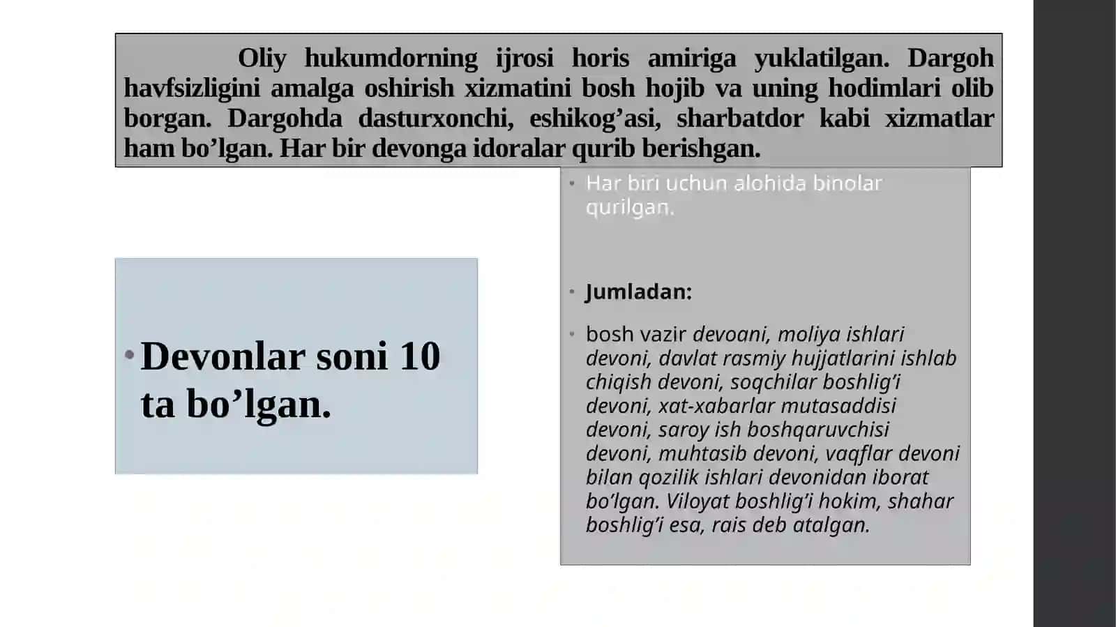 Somoniylar sulolasi Davlat boshqaruvishi haqida 4