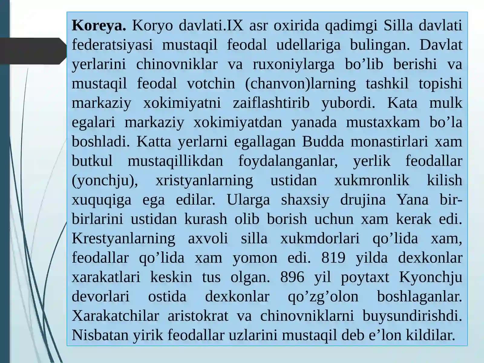 IX - XV asrlarda Sharqiy va Janubiy Osiyo 4