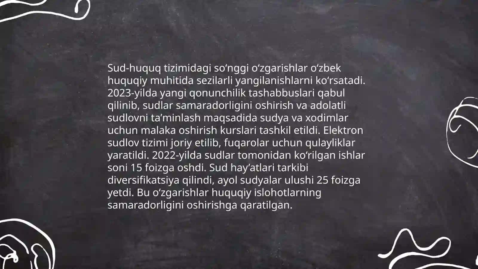 Yangi Oʻzbekistonda Prezident Shavkat Miromonovich Mirziyoyev rahbarligi va tashabbusi ostida amalga oshirilgan islohotlar 4