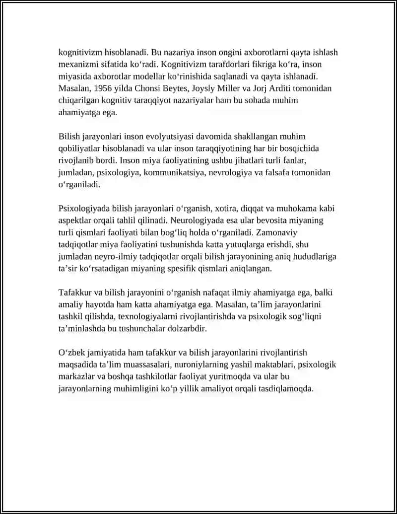 TAFAKKURNING BILISH JARAYONI SIFATIDAGI MOHIYATI 4