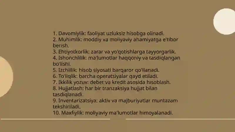 Buxgalteriya hisobini tashkil etish va hisob siyosati 4