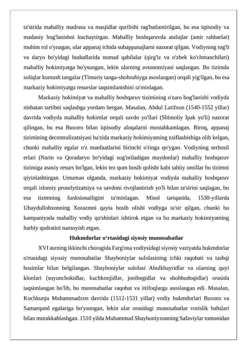 Vodiy: Siyosiy barqarorlik va harbiy to‘qnashuvlar 4