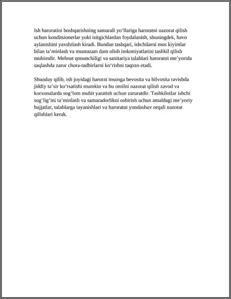 Ish joyidagi mikroiqlim omillarining inson salomatligiga ta’siri 4
