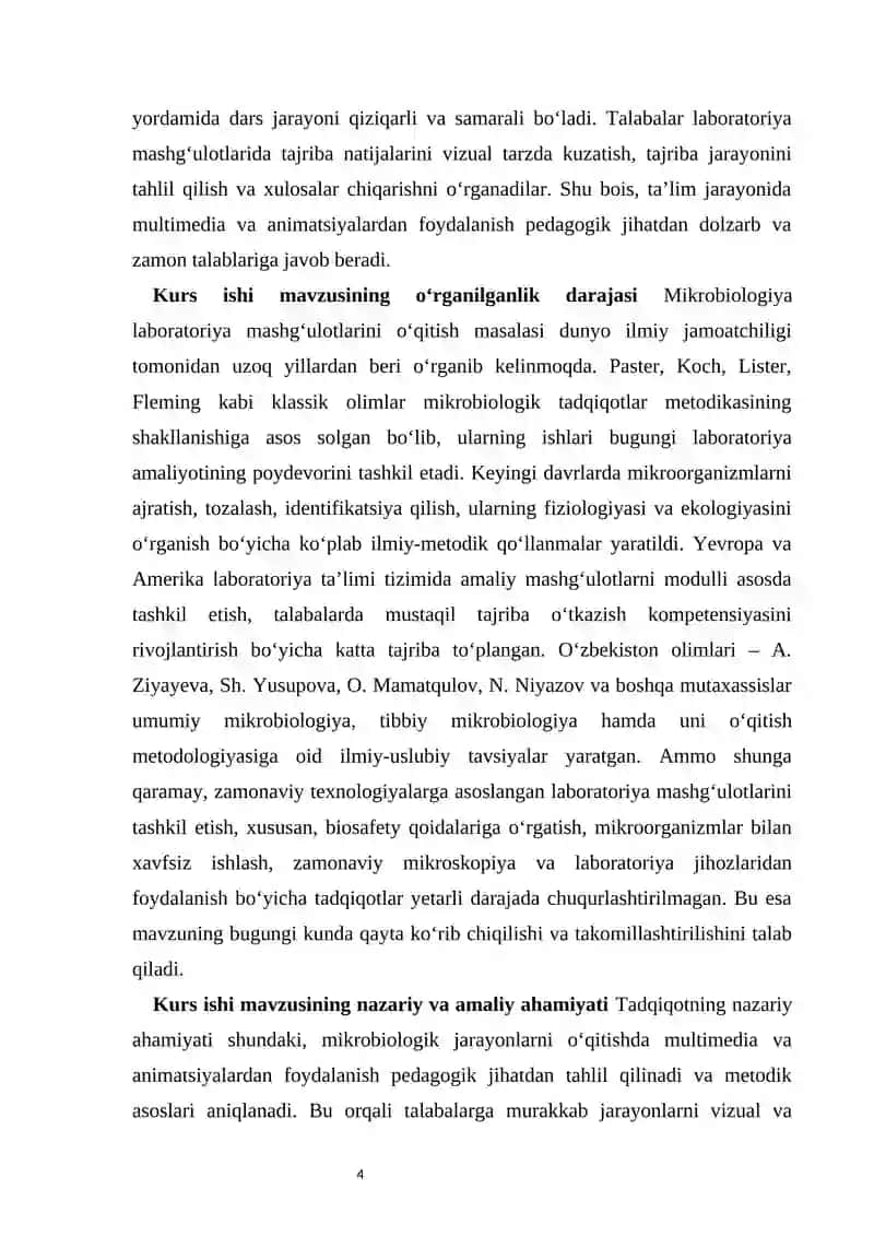 Mikrobiologik jarayonlarni o‘rgatishda multimedia va animatsiyalardan foydalanish 4