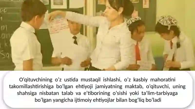 O‘QITUVCHIGA QO‘YILADIGAN ZAMONAVIY TALABLAR 4