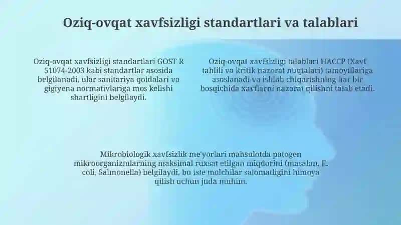 Oziq-ovqat mahsulotlari sifati va xavfsizligi toʻgʻrisidagi qonunchilik 4