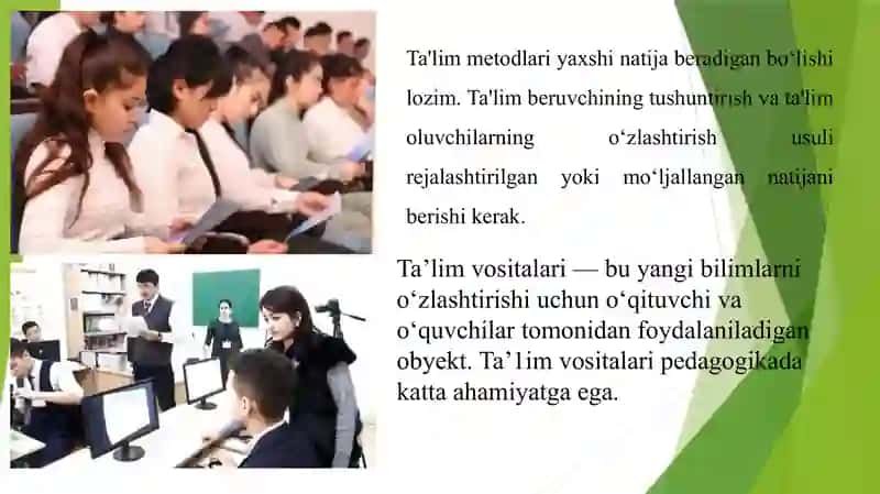 Ta'lim vositalari va turlarini belgilashdagi ilmiy qarashlar va zamonaviy metodika 4