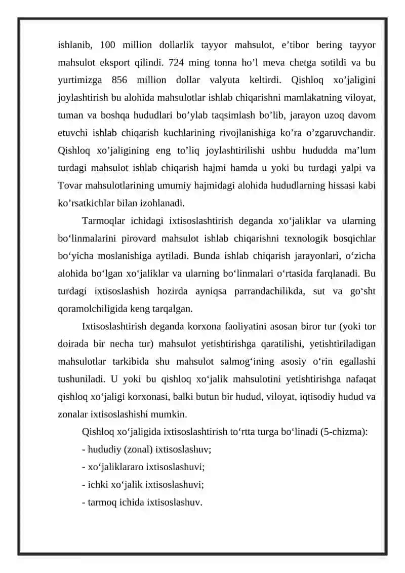 Mustaqillik yillarida qishloq xo‘jaligi va sanoat sohasidagi o‘zgarishlar 4