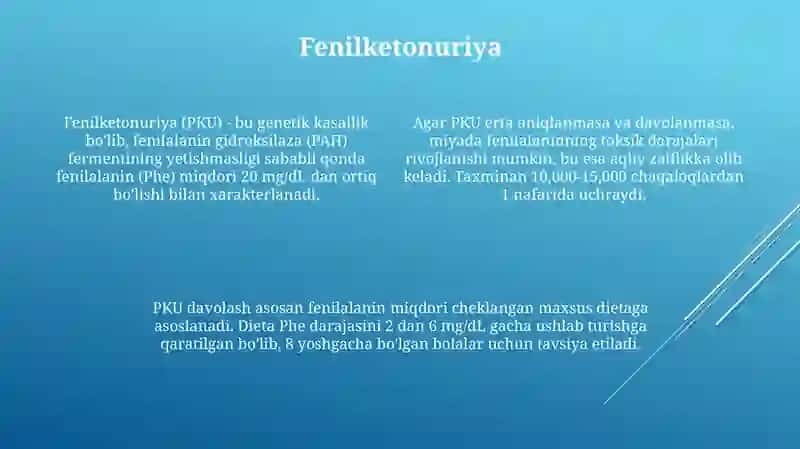 Aminokislotalar almashinuvining tugʻma kasalliklari 4