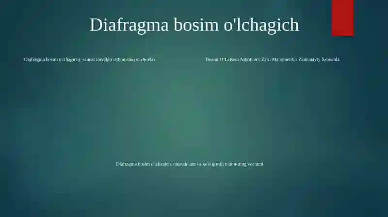 Bosim OʻLchash Asboblari 4