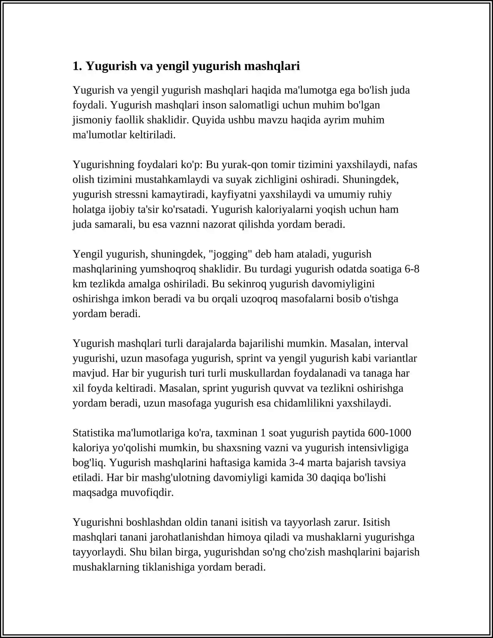 FUDBOL SPORT TURI BOYICHA BADAN QIZDIRISH MASHIQLARI 4