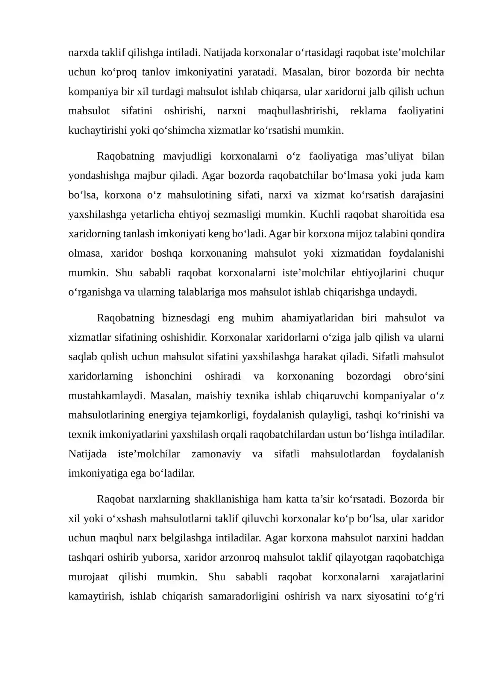 RAQOBATCHILARNI TAHLIL QILISH (PORTERNING BESH KUCHI MODELI) 4