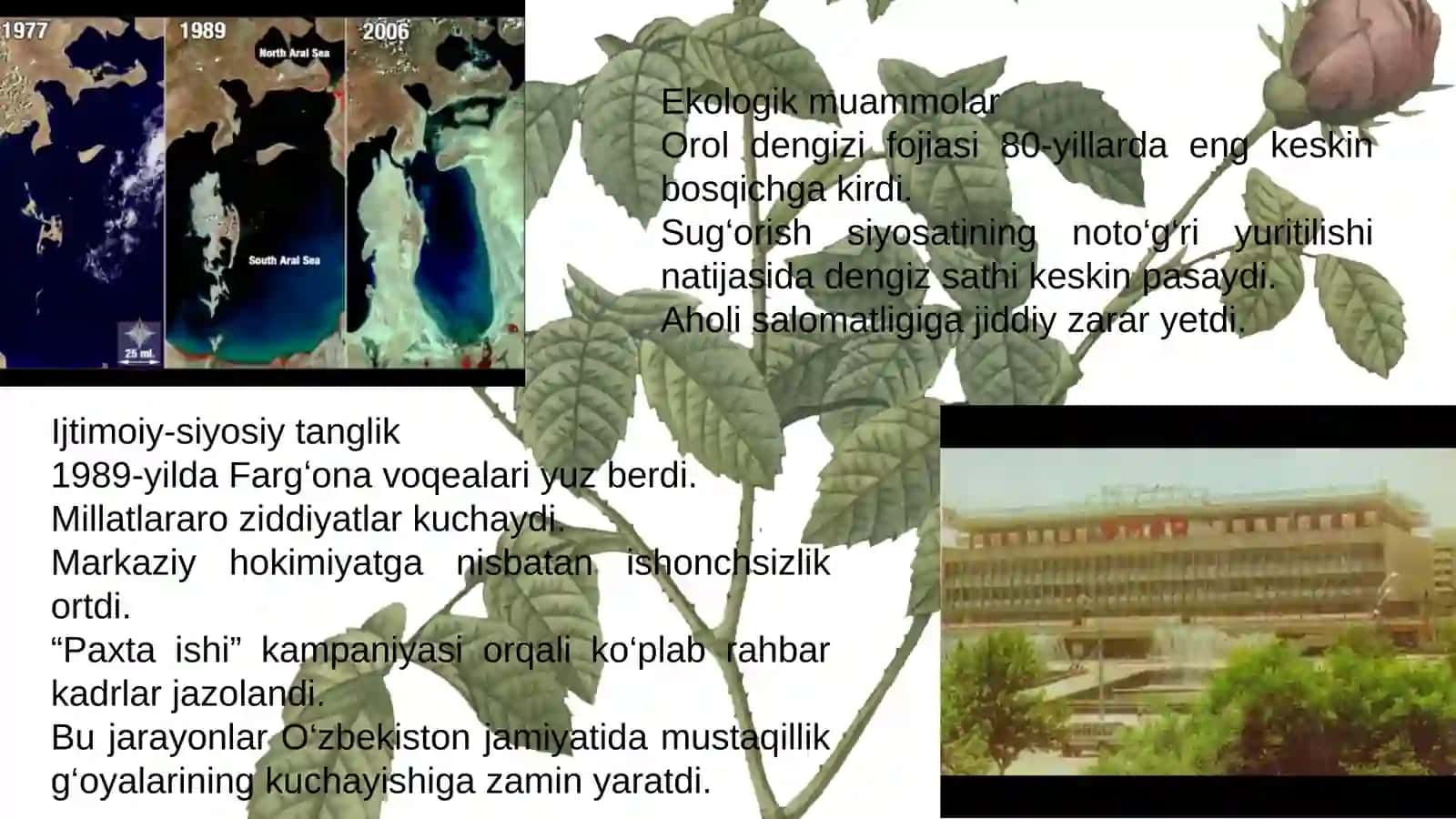 MUSTAQILLIKKA ERISHISH ARAFASIDA O‘ZBEKISTONDAGI IJTIMOIY-SIYOSIY JARAYONLAR 4