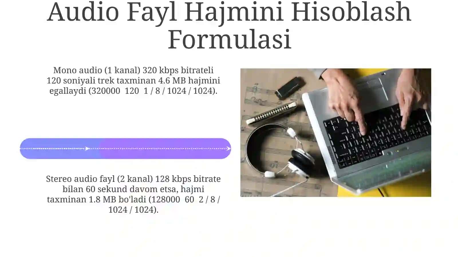 Audio Ma'lumotlar Kodlash Hajmini Aniqlashga Kirish 4