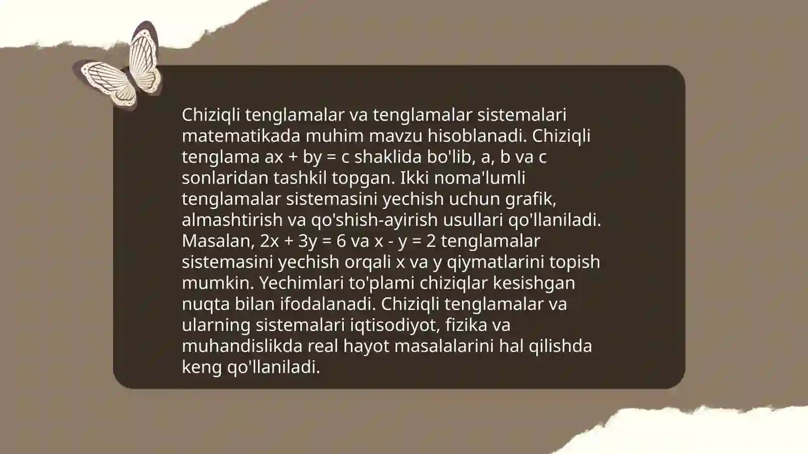 Algebraik ifodalarni soddalashtirish 4