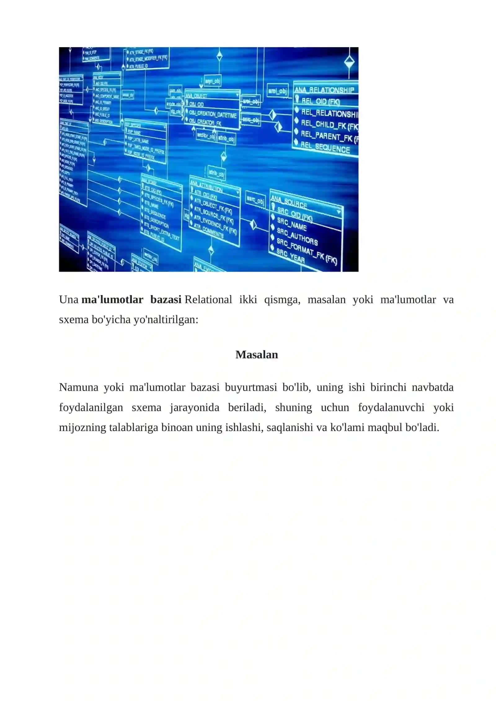 Ma'lumotlar bazasi va xususiyatlari 4