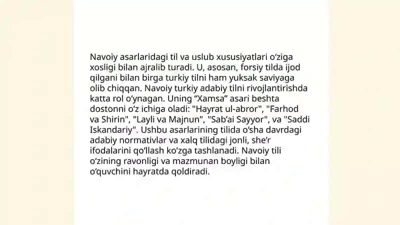 Navoiy asarlaridagi dialoglar ustida ishlash 4