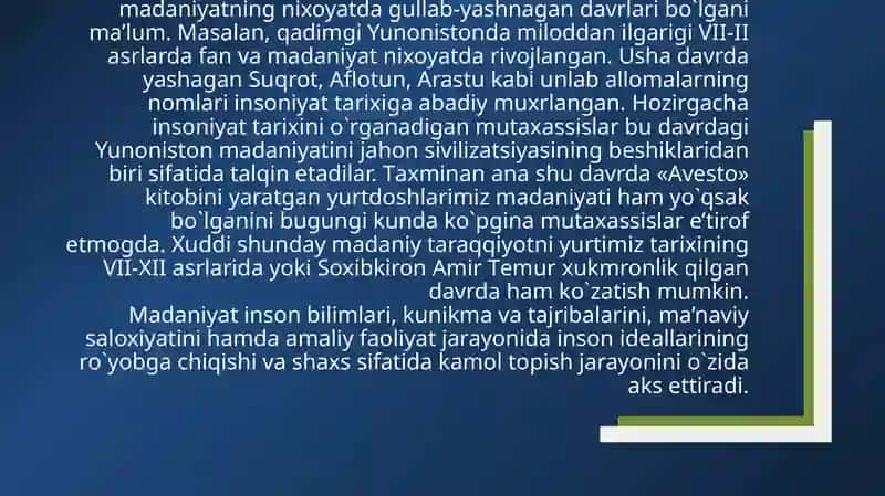 Madaniyat va Sivilizatsiya 4