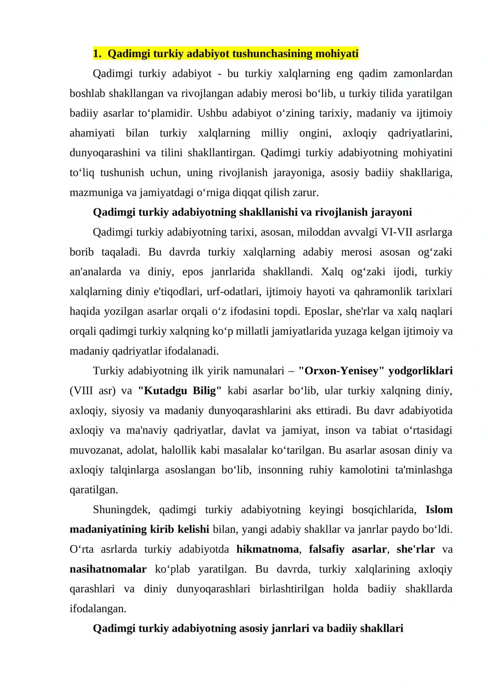 Qadimgi turkiy adabiyotida axloqiy qarashlarning badiiy talqini 4