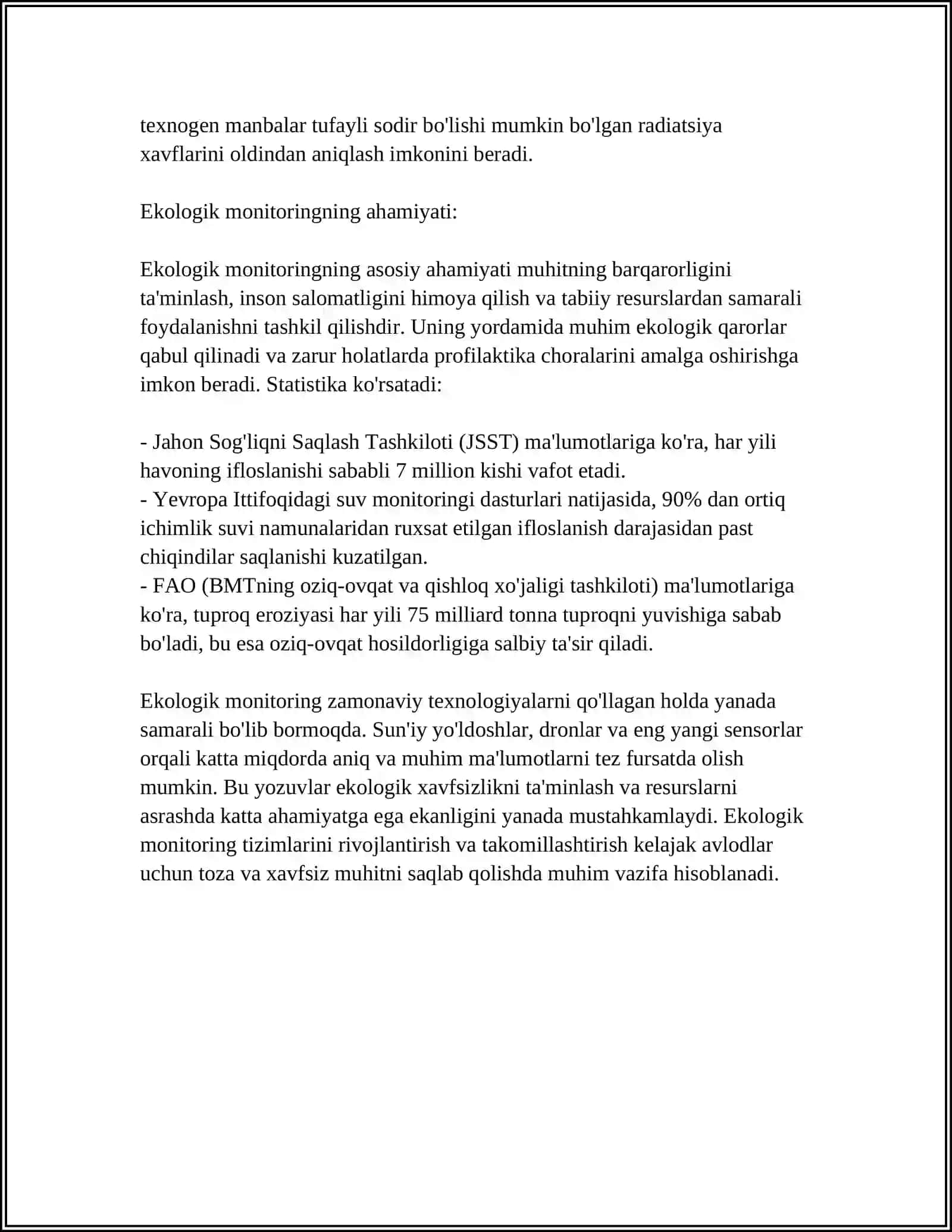 EKALOGIK MONITORING TA'DBIRLARGA QO'LLANILADIGAN ASBOB USKUNALAR 4