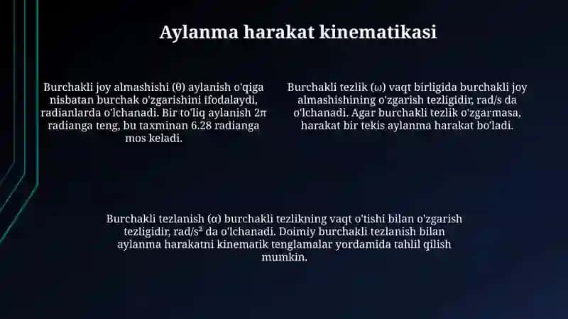 Aylanma jismining harakati 4