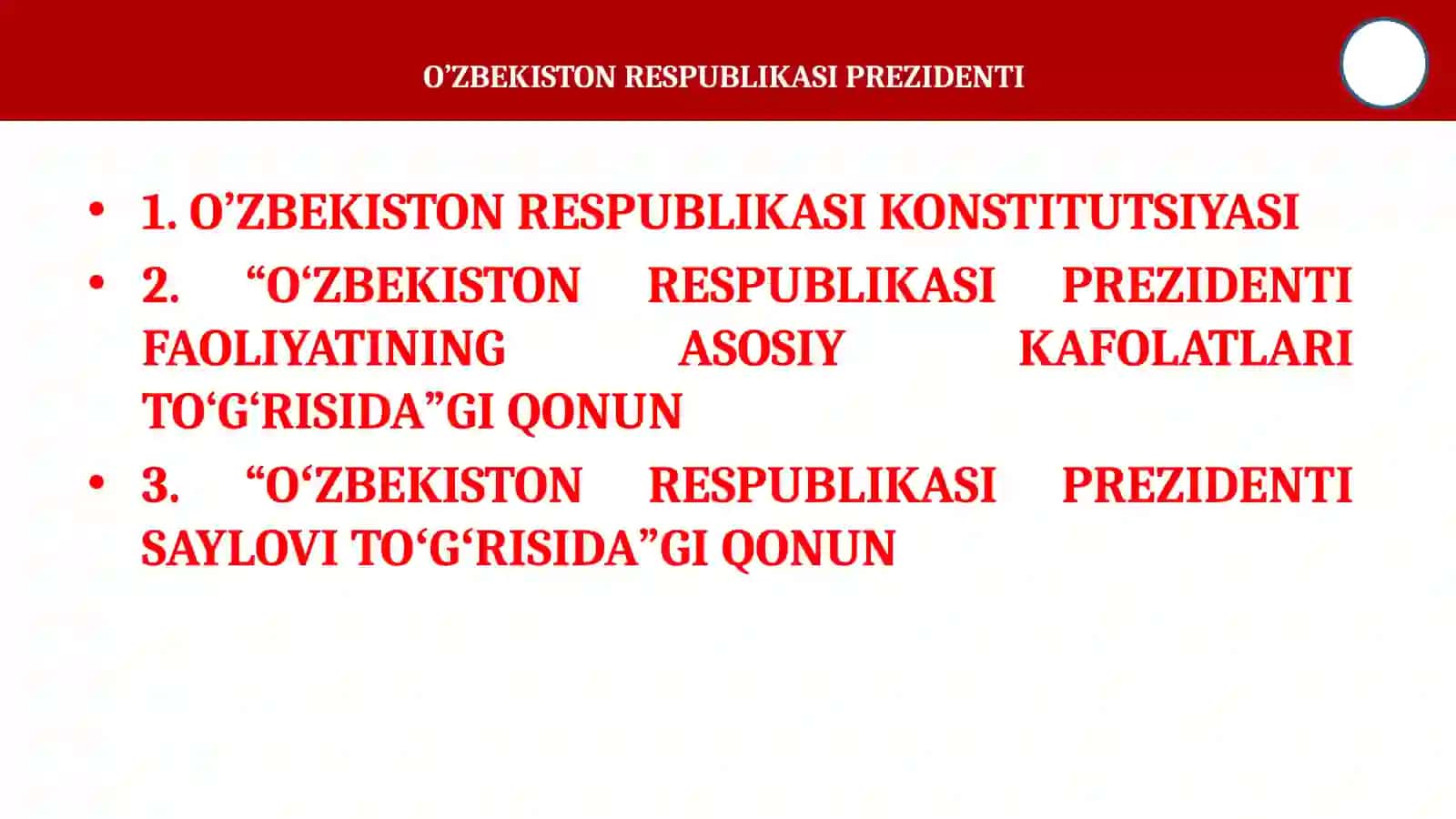 Yangi O'zbekistonda Prezident Sh.M.Mirziyoyev Rahbarligi va Tashabbusi Ostida Amalga Oshirilayotgan Ishlohlar 4