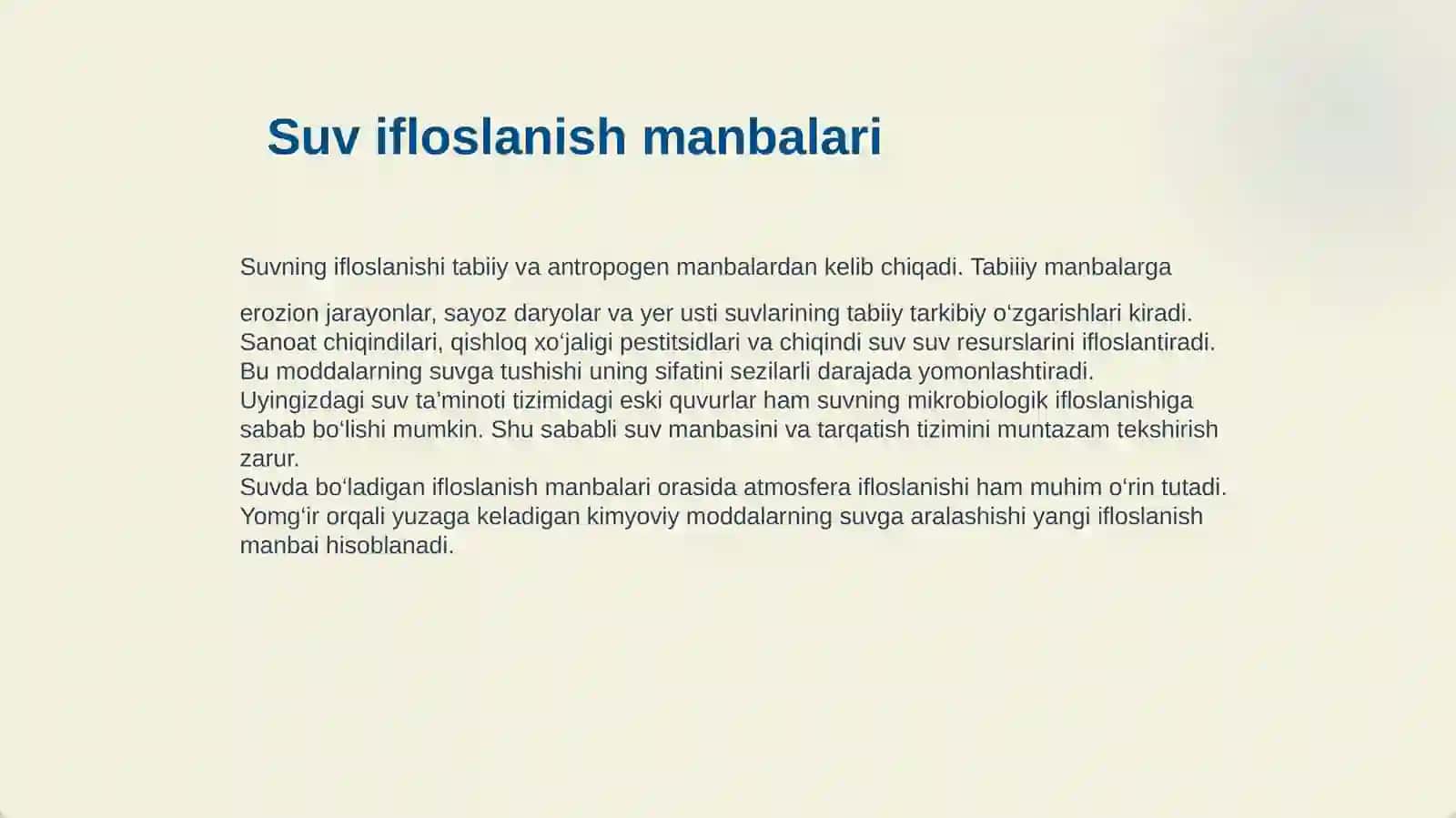 ICHIMLIK SUVINING SIFATINI YAXSHILASHNING ZAMONAVIY USULLARI HAQIDA TUSHUNCHA 4