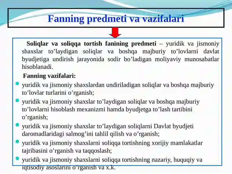 Soliqlar va soliqqa tortish 4