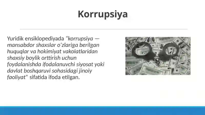 Korrupsiyaning mohiyati, oqibatlari va unga qarshi kurash mexanizmlari 4