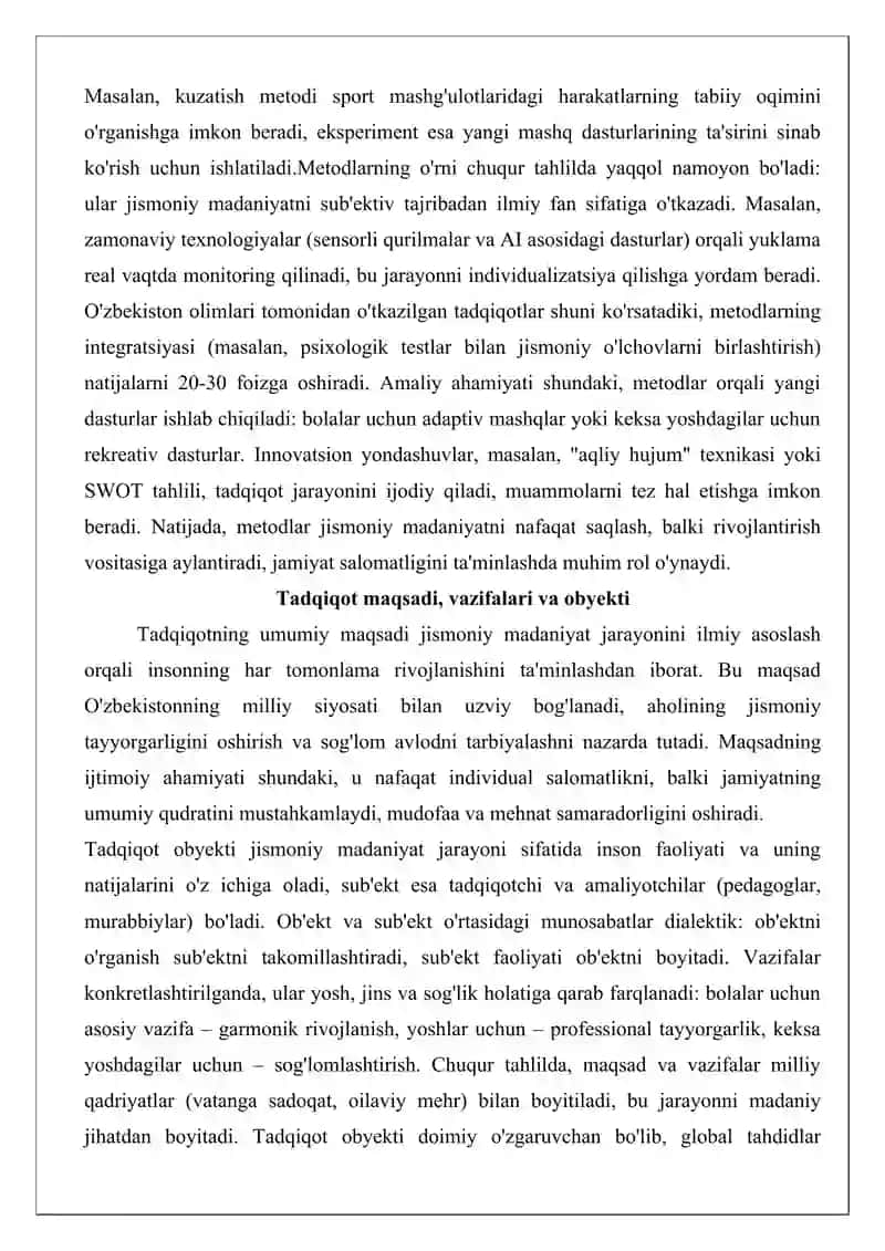 Jismoniy madaniyat jarayonining ilmiy tadqiqot uslubyotlari 4