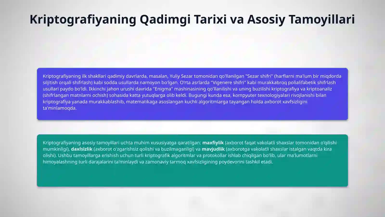 Tarmoqda uzatiluvchi axborotni himoyalashda kriptografiyaning oʻrni 4