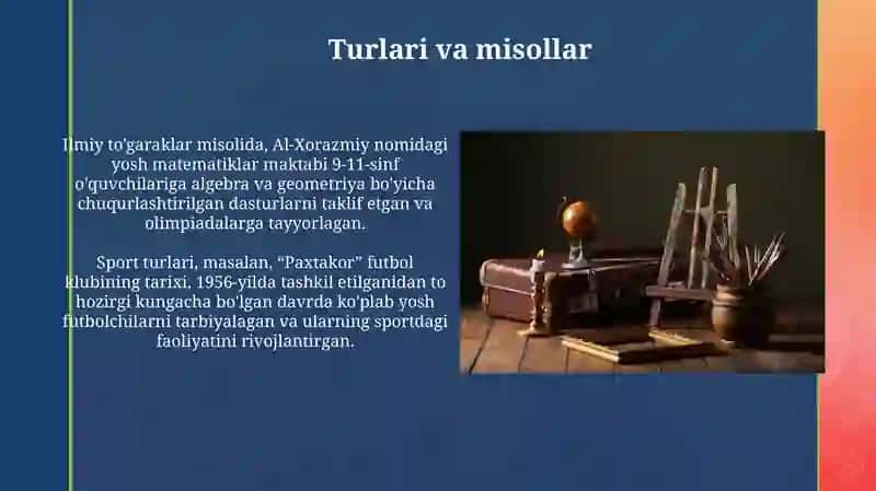 Tarix bo'yicha sinfdan tashqari olib boriladigan ishlar 4