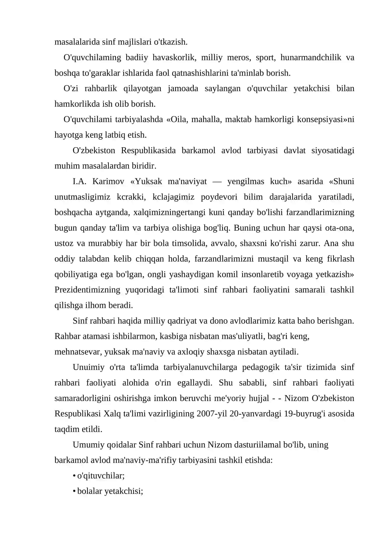 Sinf rahbari ishini tashkil etish metodikasi 4