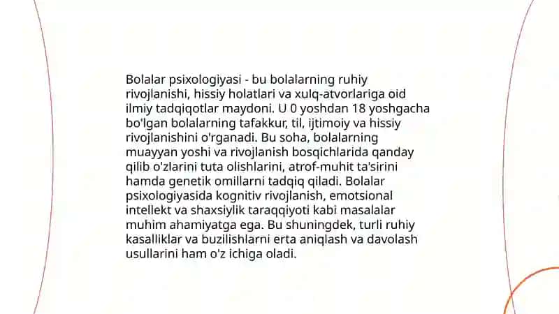 Bolalar psixalogiyasi fanining pretmeti vazifalari 4