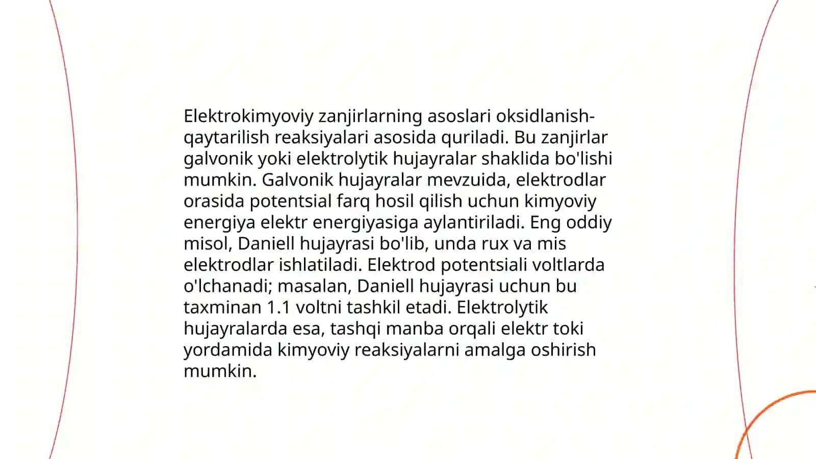 Qaytar va qaytmas elektrokimyoviy zanjirlar 4