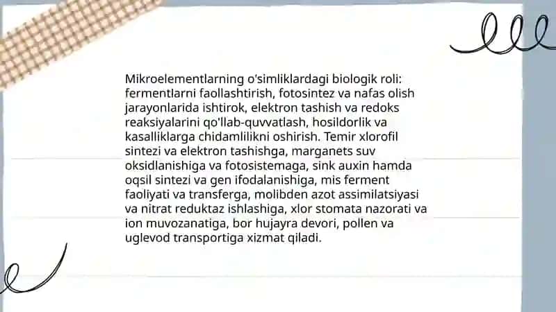Mikroo'g'itlar va Mikroelementlar 4