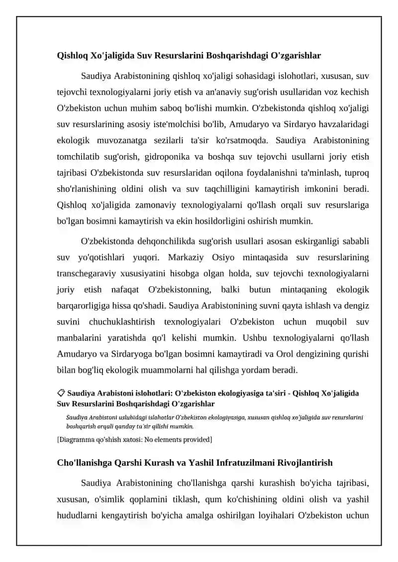 Saudiya Arabistoni islohotlari: O'zbekiston ekologiyasiga ta'siri 4