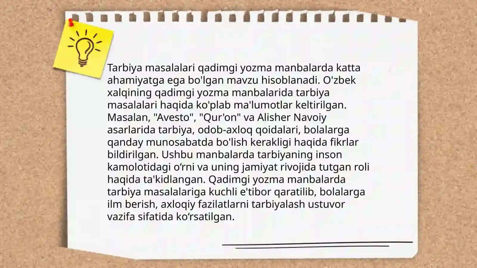 Eng qadimgi yozma yodgorliklarda ta'lim-tarbiya masalalari 4