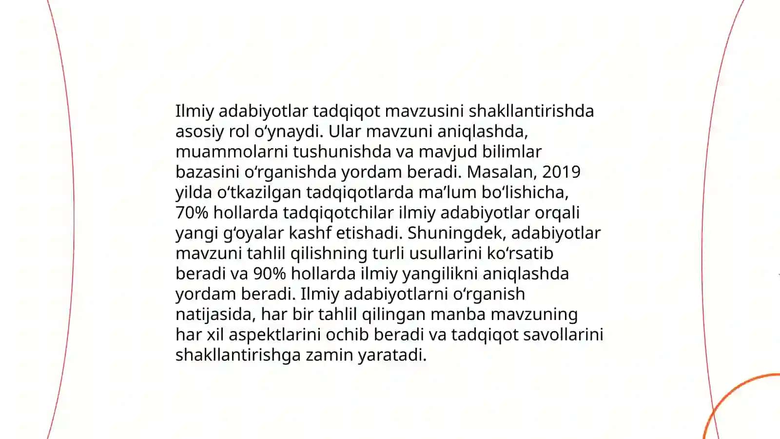 Ilmiy adabiyotlar taxlili muammoning qo’yilishini asoslash 4