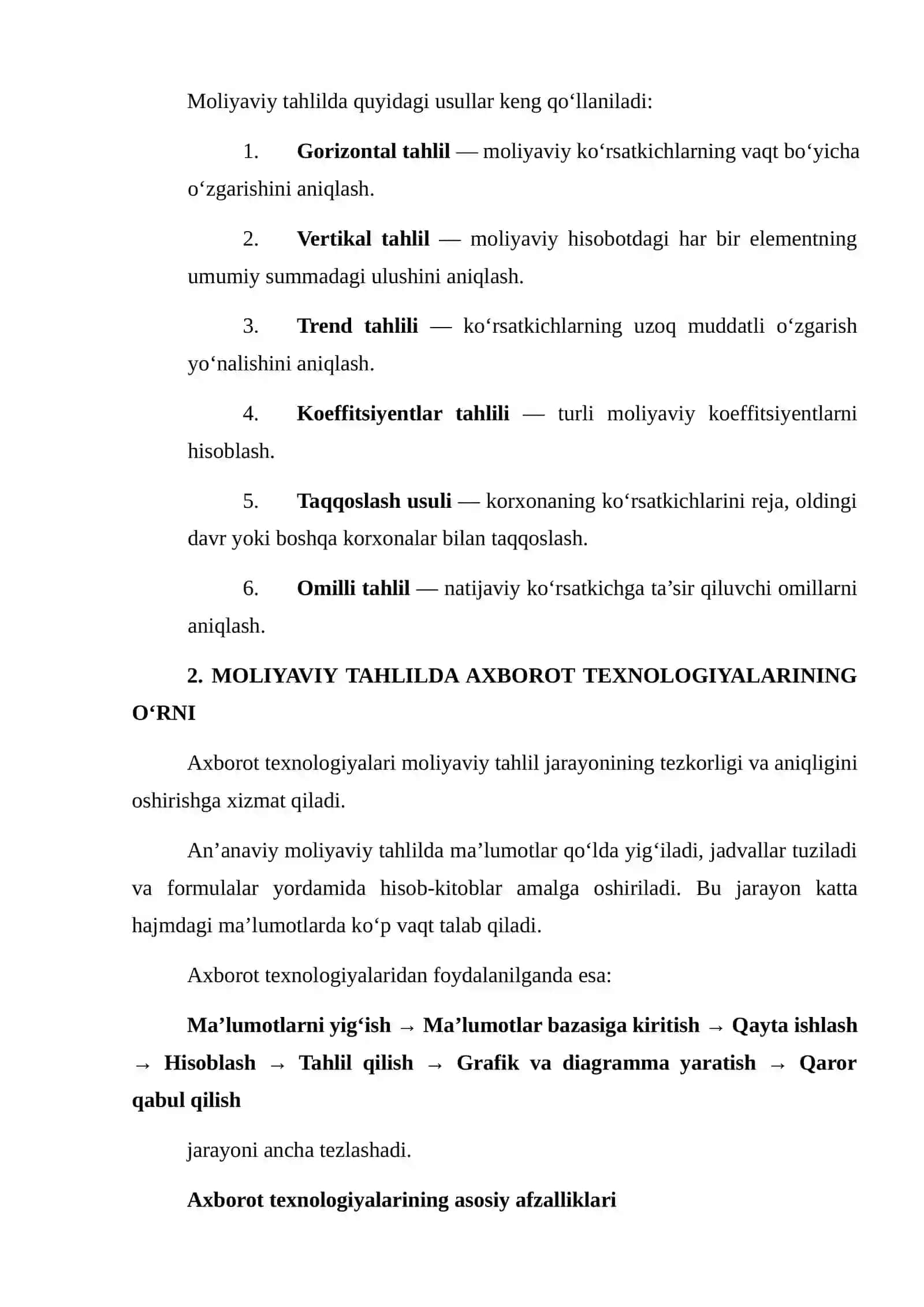 MOLIYAVIY TAHLILDA AXBOROT TEXNOLOGIYALARI VA DASTURIY MAHSULOTLAR 4