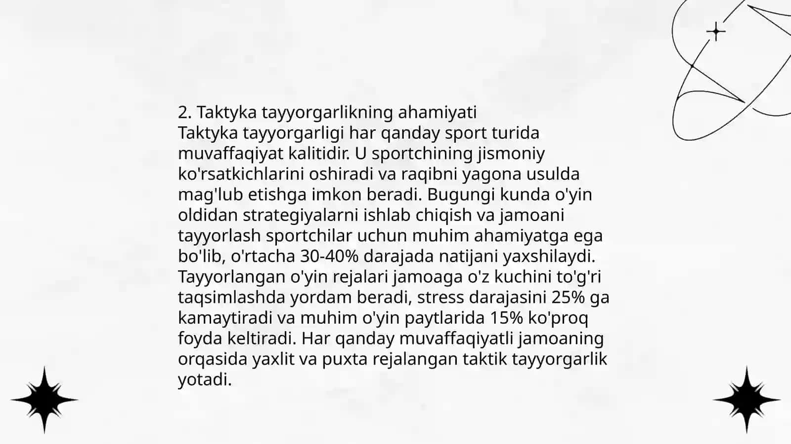 Taktyka tayyorgarlik to‘g‘risida tushuncha va uni takomillashtirish 4