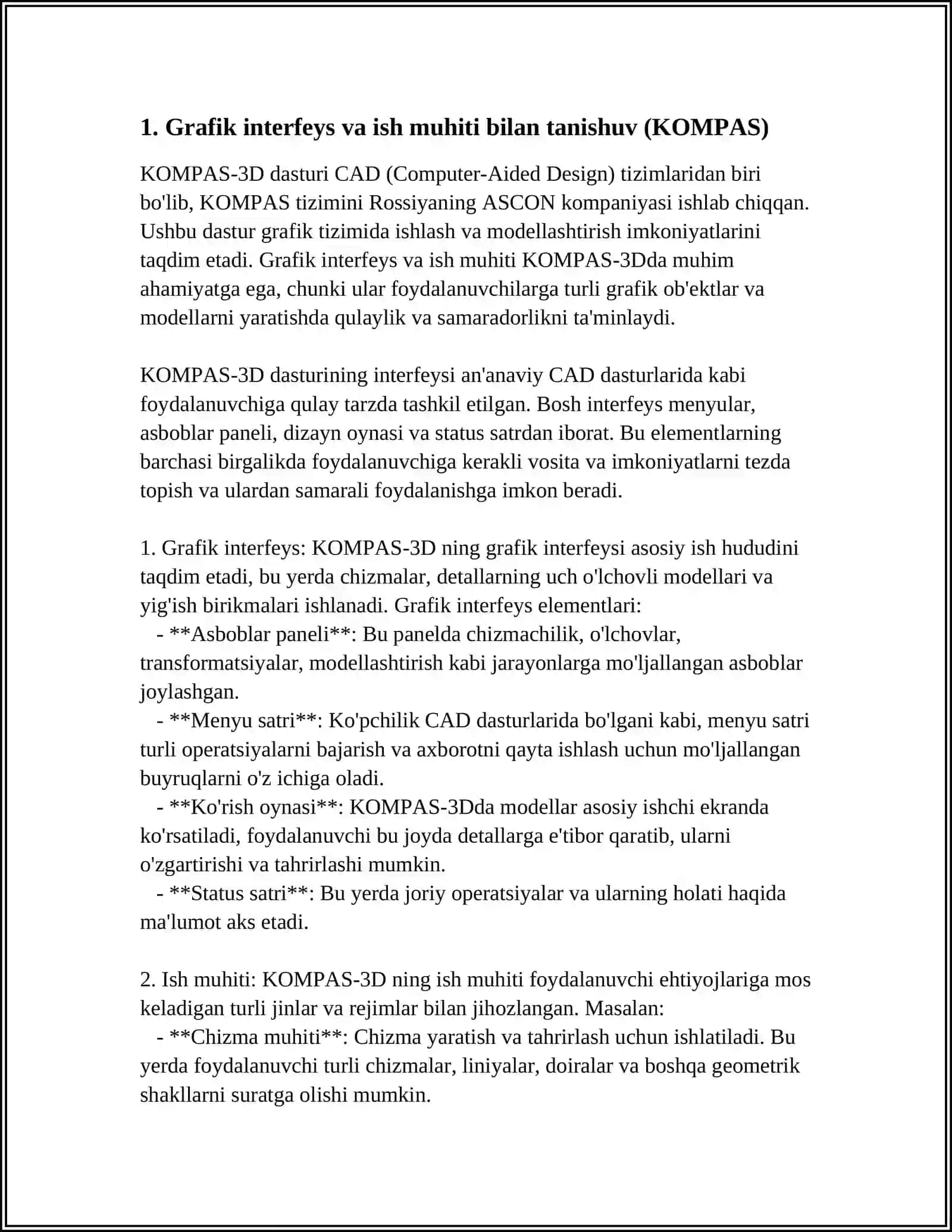 GRAFIK TIZIM (KOMPAS)DA MODELLASHTIRISH DEGANDA NIMALARNI TUSHUNASIZ 4