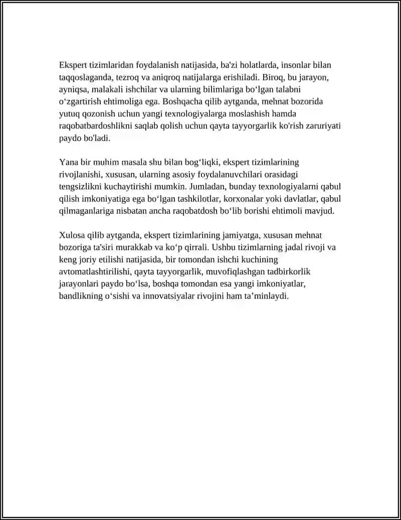 EKSPERT TIZIMLARINING JAMIYATGA TASIRI 4