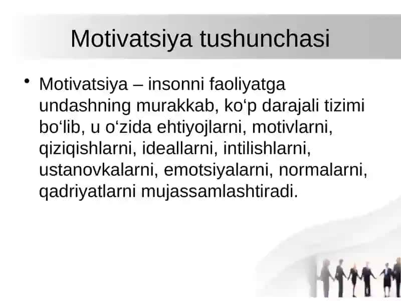 Motiv, Motivatsiya va Hissiyotning Namoyon Bo‘lishi 4