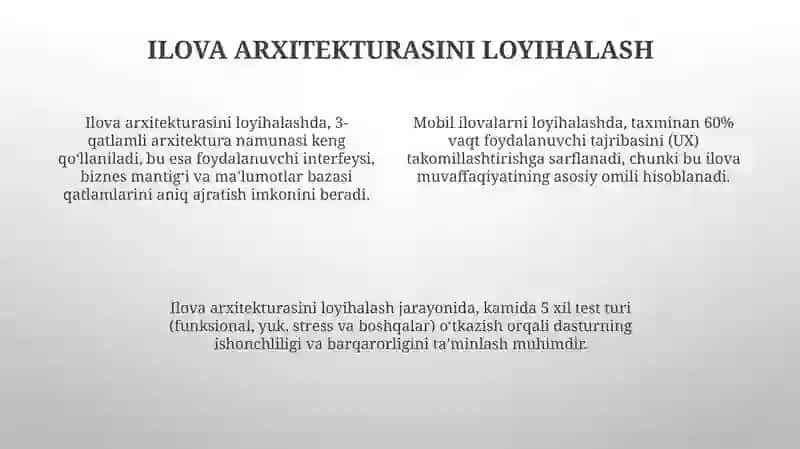 Ilova arxitekturasi 4