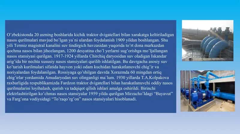 Suv ta'minoti tizimida qo'llaniladigon nasoslar 4