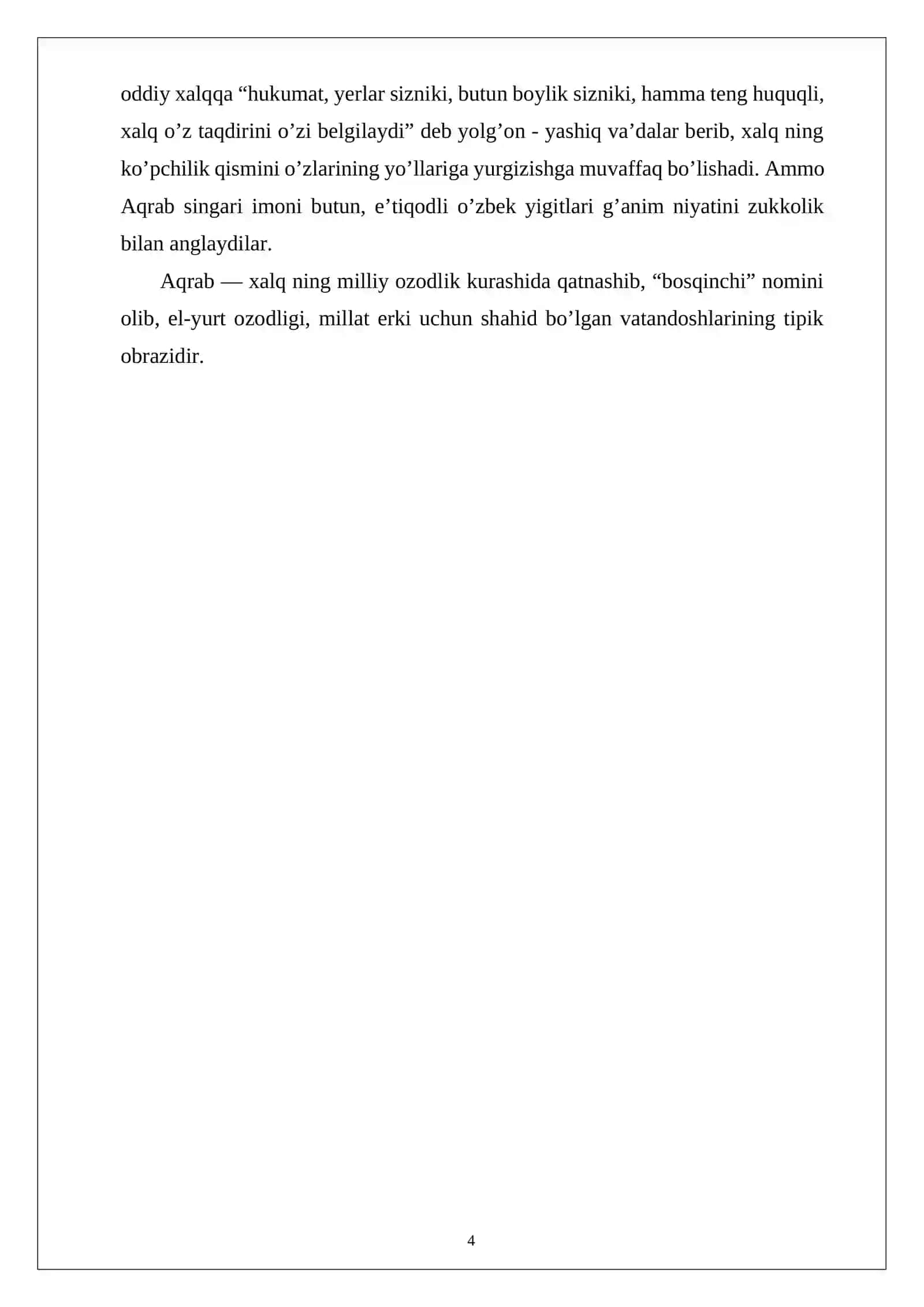 Tog’ay Murodning “Otamdan qolgan dalalar” romani tahlili 4