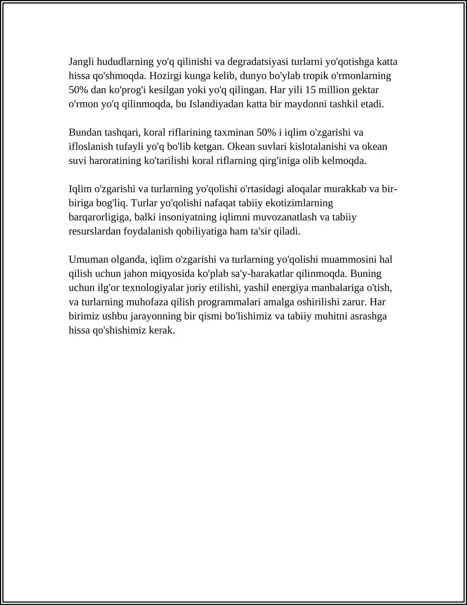 TURLAR YO'QOLISHINING SABABLARI VA OQIBATLARI 4
