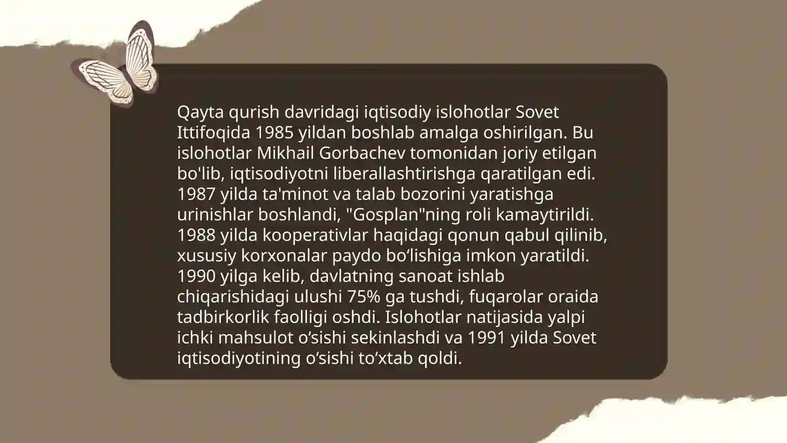 "Qayta qurish" yillarida Oʻzbekistondagi ijtimoiy-iqtisodiy vaziyat 4